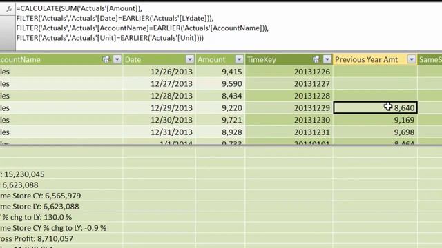 Excel Build your Power Pivot model to make same store and prior year comparisons easy. смотреть онлайн