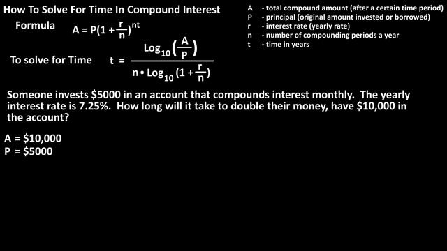 How To Find Or Solve For Time In Compound Interest - Formula For Time In Compound Interest смотреть онлайн