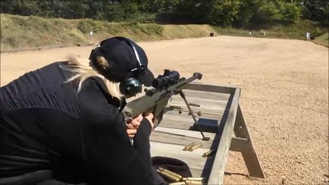 Therese And Dave Shooting A Barrett 50 Cal