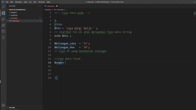 Tipe data integer , Float , Strting , Boolean , Array (3) смотреть онлайн