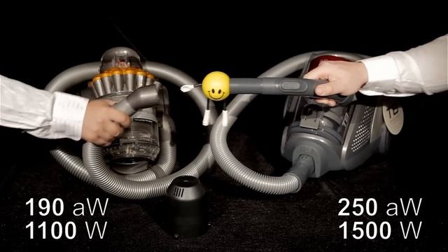 Сравнение мощности пылесосов Dyson DC22 и Electrolux T8 смотреть онлайн