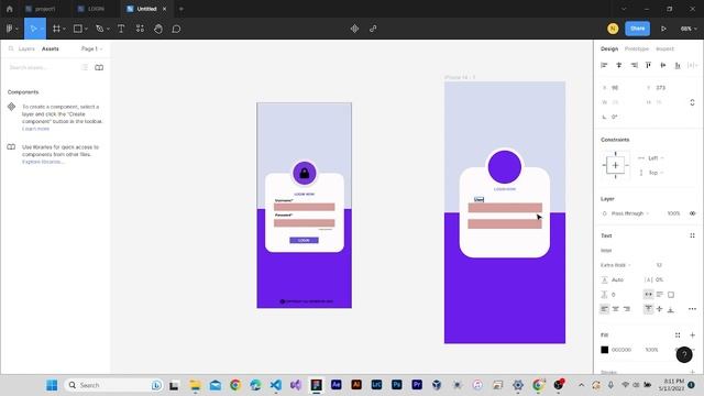 FIGMA TUTORIAL | CREATE A LOGIN UI DISPLAY USING FIGMA смотреть онлайн