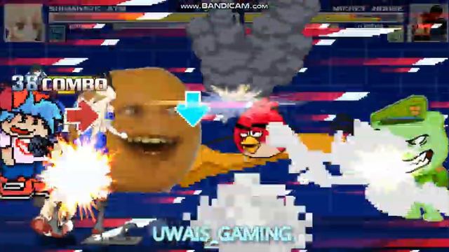 Shimakaze & Boyfriend & Annoying Orange vs Mickey Mouse & Flippy & Red Bird In A Mugen Match Battle смотреть онлайн