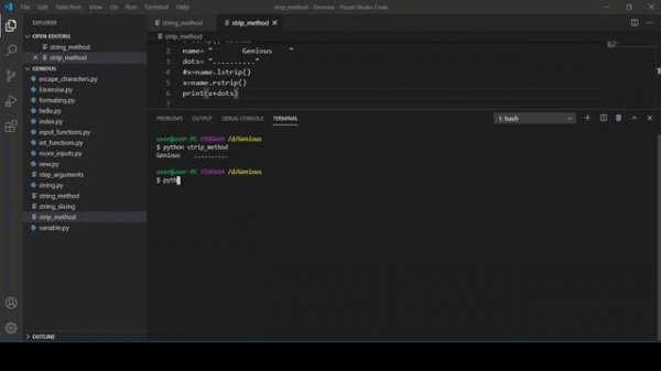 Python Strip() Method # lstrip( )#rstrip( )# strip( )- Python Tutorials 13