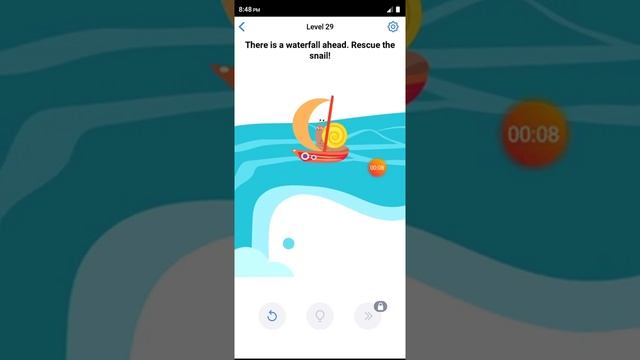Easy game level 29 There is a waterfall ahead. Rescue the snail! Walkthrough смотреть онлайн