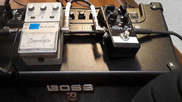 TC Electronic Alter Ego delay and Ibanez DE-7 delay pedals смотреть онлайн