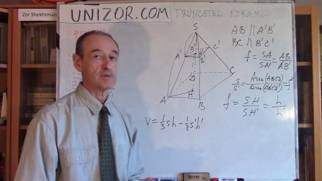 Unizor - Geometry3D - Truncated Pyramid смотреть онлайн