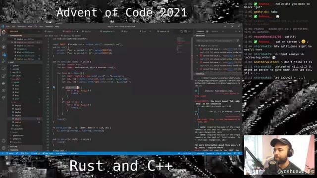 SOLVING ADVENT OF CODE 2021 DAY 5 IN RUST смотреть онлайн
