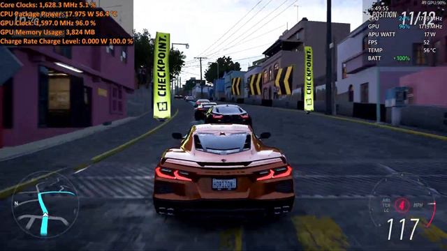 Asus ROG Ally Тест игр 18w