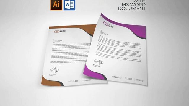Editable Stationery Templates: Letterhead MS Word смотреть онлайн