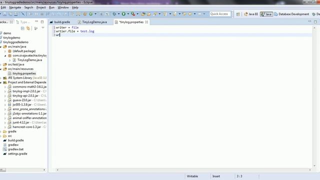 tinylog implementation for gradle project смотреть онлайн
