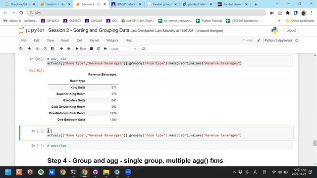 Python 201 - Session 2 of 5 - Sorting and Grouping Data смотреть онлайн