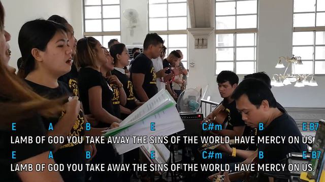 Lamb Of God (Peace) with voicing, lyrics and chords [Agnus Dei] Sung by Santinig Choir смотреть онлайн