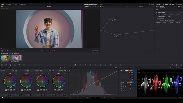 Замена цвета объектов в Davinci Resolve 18 смотреть онлайн