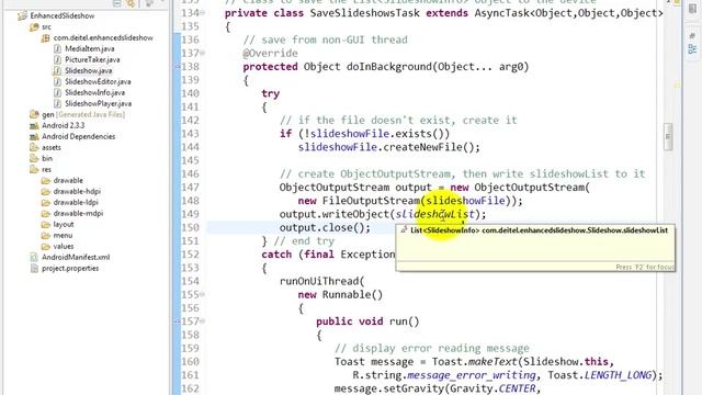 lesson13 11 Slideshow java Nested class SaveSlideshowTask seri смотреть онлайн