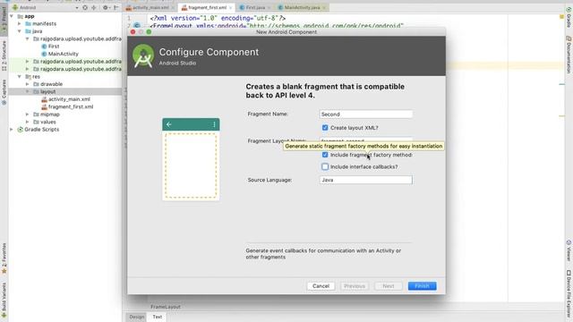 Add Fragment By XML : Android App Development Tutorial #23 in Hindi смотреть онлайн