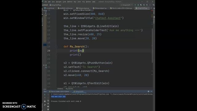 PART 2 PYQT5 to pycharm chatbot смотреть онлайн