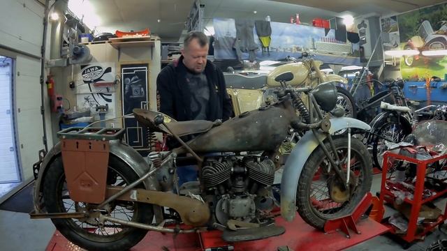 Мотоцикл Indian 741. Под реставрацию. Мотоателье Ретроцикл смотреть онлайн