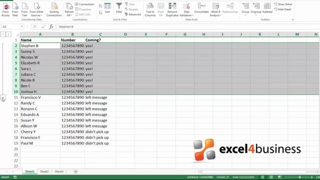 How to Group Rows and Columns in Excel 2013 смотреть онлайн