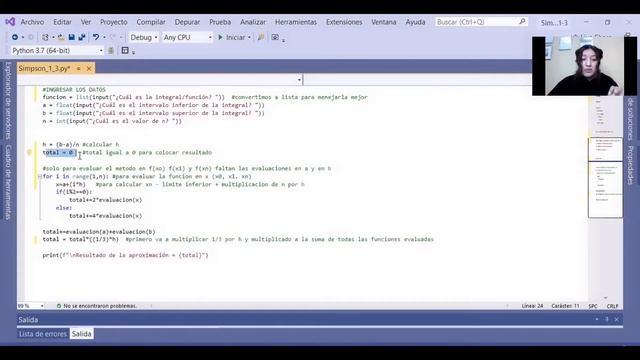Método de Simpson 1/3 en Python. Explicación смотреть онлайн
