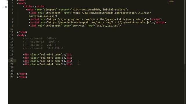 HTML/CSS Bootstrap grid system смотреть онлайн