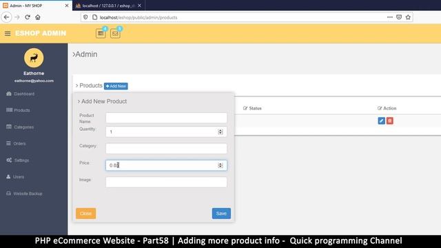 #58 PHP Ecommerce website development | Adding more product info | MVC OOP - Quick programming смотреть онлайн