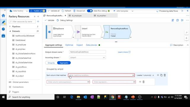 7. Remove Duplicate Rows using Mapping Data Flows in Azure Data Factory смотреть онлайн