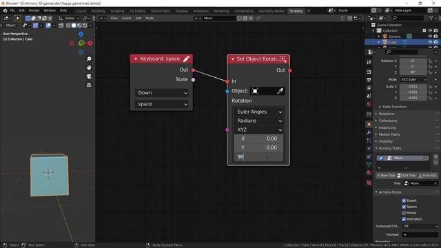 action nodes EXPLAINED- Armory 3D - beginner tutorial #armory3d смотреть онлайн