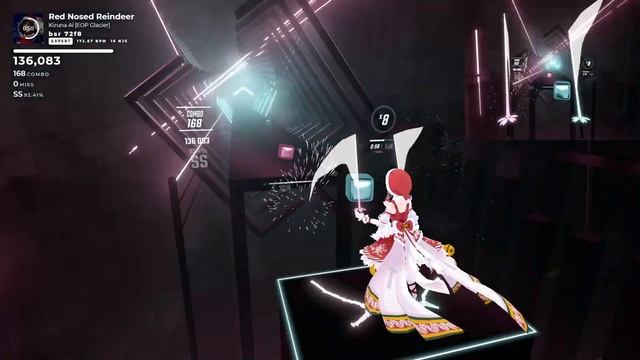 【BeatSaber】Red Nosed Reindeer / Kizuna Ai【低スペックPCとOculus Quest 2だけでトラッキング】 смотреть онлайн
