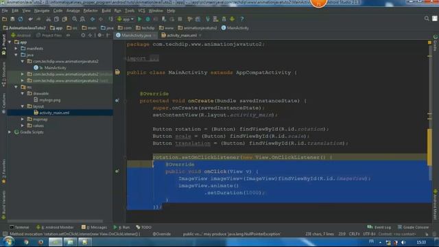 Animation android with Java смотреть онлайн
