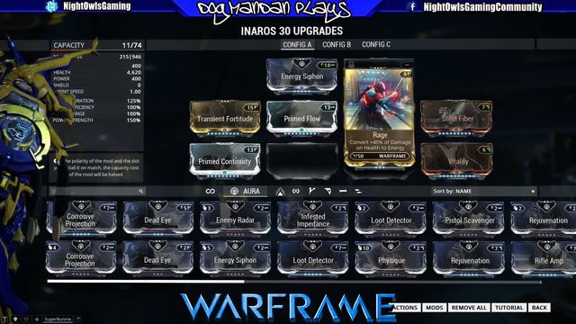 Warframe: INAROS Concepts - Building a Tank Your Way (U18.5.3) смотреть онлайн