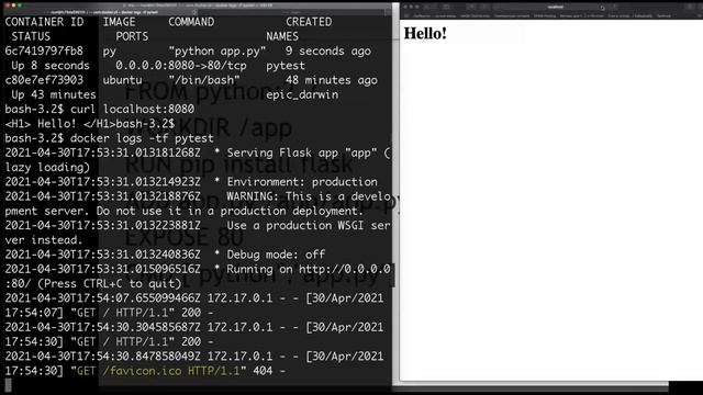 Docker 101 part 2/3 Dockerfile. Собираем собственный образ и запускаем. смотреть онлайн