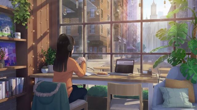 mornings in the cafe. ☕ lofi jazz mix смотреть онлайн