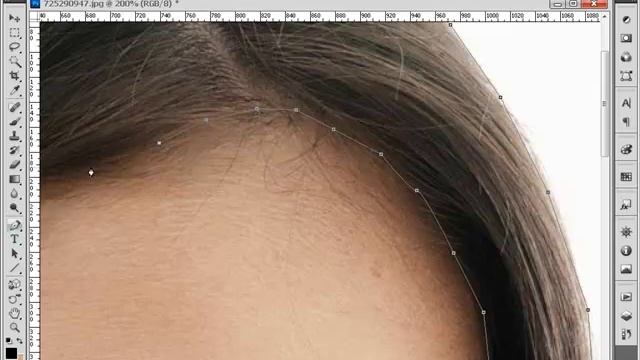 Изменяем цвет волос в фотошопе.avi