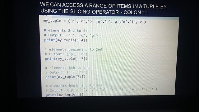 Tuple in Python смотреть онлайн