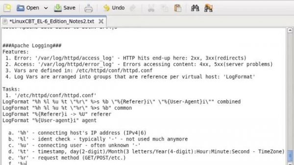Web server Apache logs