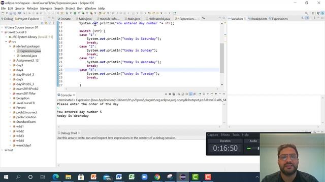 Java يلا نـ Java Course for Beginners - Switch case and Condition смотреть онлайн