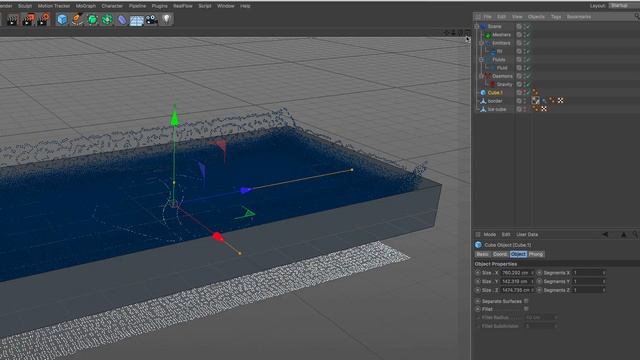 Ice Cube Splash Emission using Real Flow in Cinema 4D Tutorials смотреть онлайн