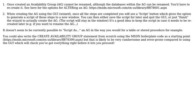 Databases: Rename Availability Group and AG script (2 Solutions!!) смотреть онлайн