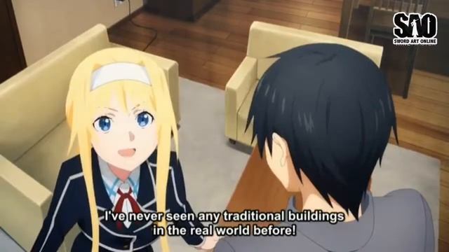 Kirito and Alice first time meet in real world | Sword Art Online - War of Underworld Part 2 смотреть онлайн
