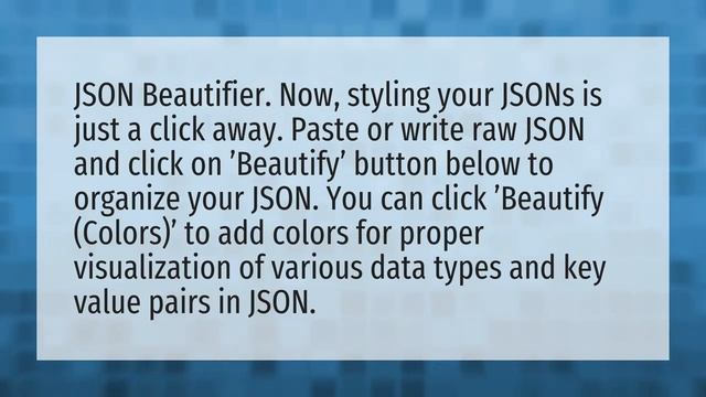 How do I beautify JSON in Chrome? смотреть онлайн