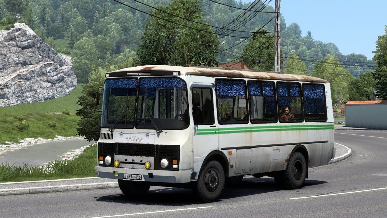 [ETS 2] ПАЗ 3205 Passajeros delivery in Bushop смотреть онлайн