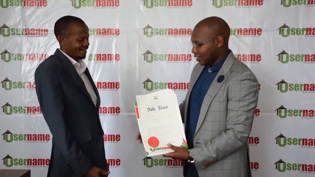 We Promise And Deliver - Githeriman Receiving His Title Deed From Username Investments