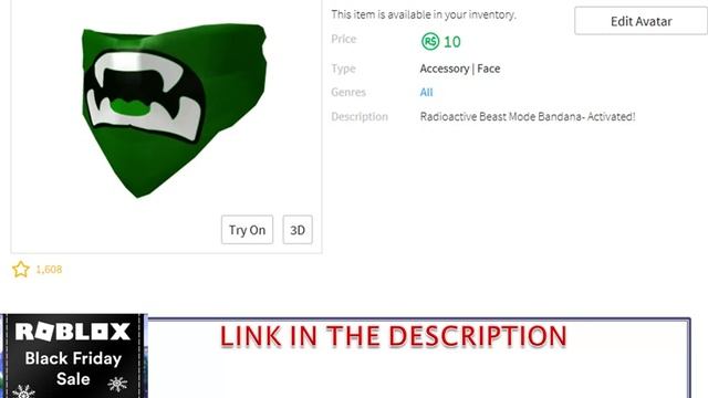 [SALE] BEAST MODE BANDANA ! ? | Roblox Black Friday смотреть онлайн