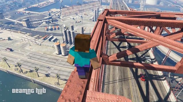 GTA 5 Ragdolls Water MINECRAFT STEVE ep.3 (Euphoria physics) смотреть онлайн