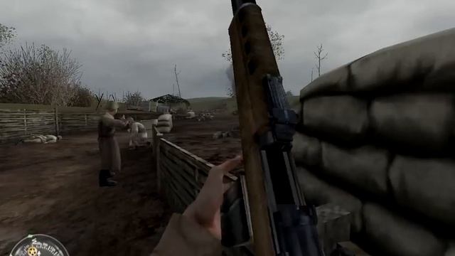 "Call of Duty 1: United Offensive", full walkthrough on Veteran, Part 9 - Soviet Campaign: Trenches смотреть онлайн