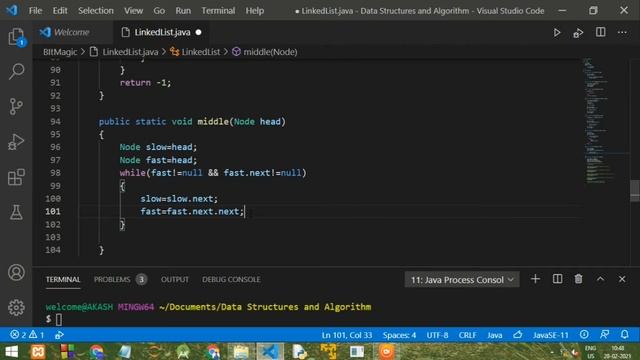 Middle element of the linked list in Hindi | Leetcode 876 | Linked List Tutorial #9 смотреть онлайн