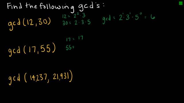Discrete Math 4.3.2 GCD's and LCM's смотреть онлайн