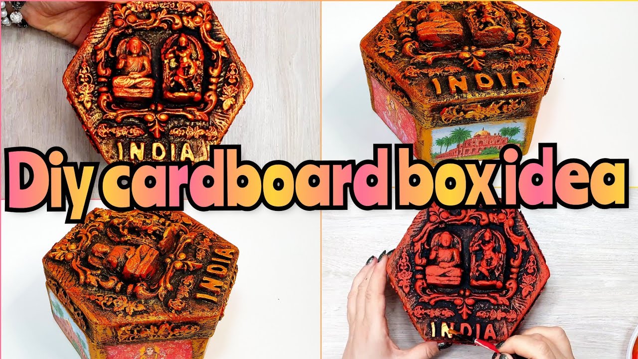 DIY cardboard box idea |Craft idea with Paper and Cardboard|Paper craft|how to make beautiful box ? смотреть онлайн
