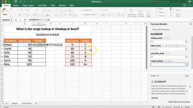 What is the range lookup in VLOOKUP in Excel (2018) смотреть онлайн
